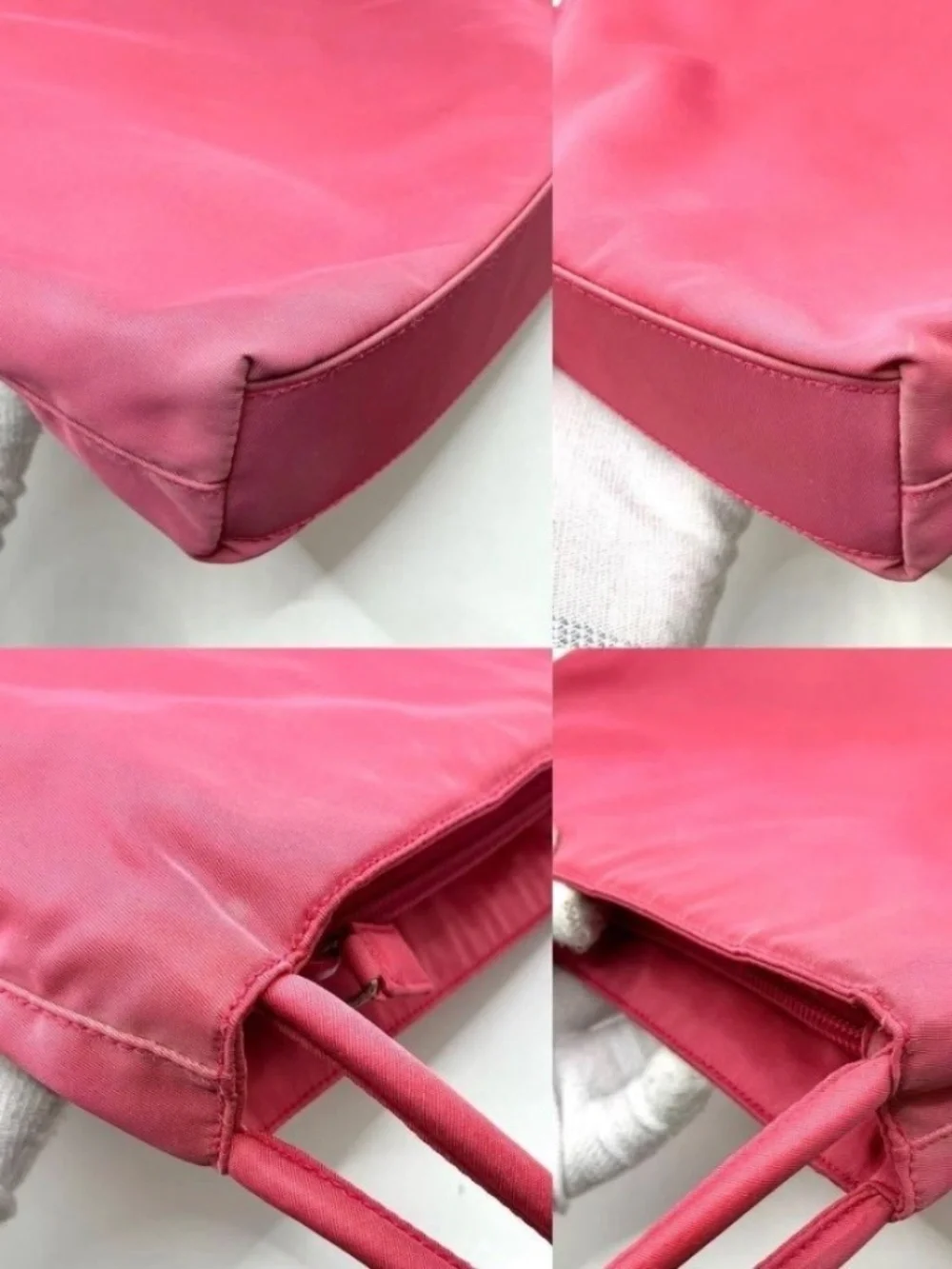 PRADA Tote Bag Pink Color Handbag Nylon - Used from Japan